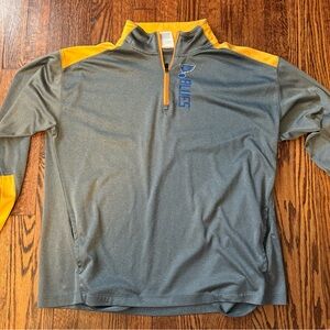 NHL St. Louis Blues Gray and Gold Quarter-Zip Pullover